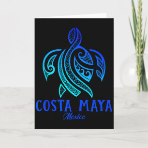 Costa Maya Mexiko Meeresschildkröte Tie Dye Hibisk Karte