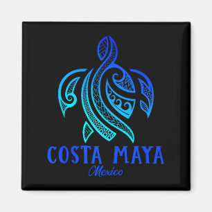 Costa Maya Mexiko Meeresschildkröte Tie Dye Hibisk Magnet