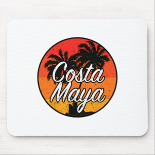 Costa Maya Mexiko Urlaub Kreuzfahrt Vintage Sonnen Mousepad