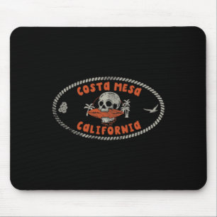 Costa Mesa Kalifornien Ca Retro Surfer Front Und C Mousepad