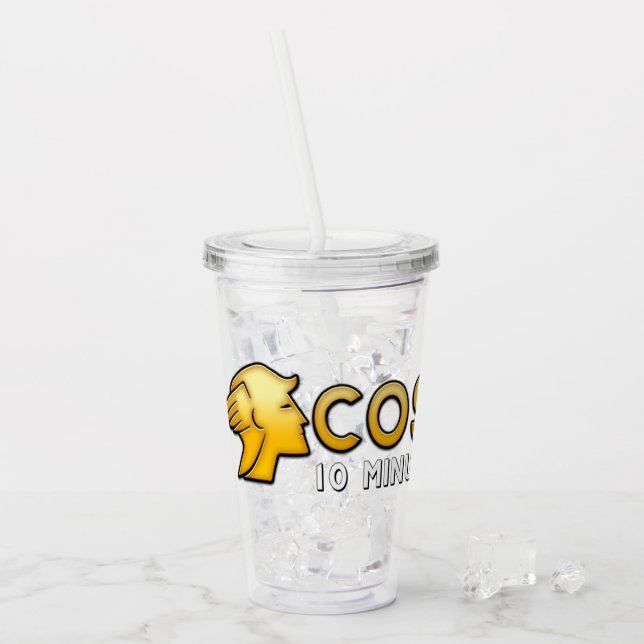 Costa Oil Corporate Gift Tumbler Acryltrinkbecher (Vorderseite Ice)