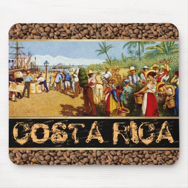 Costa Rica Alegoria Del Cafe Mousepad (Vorne)