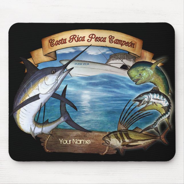 Costa Rica Angelmeister (Ihr Name) Mousepad (Vorne)