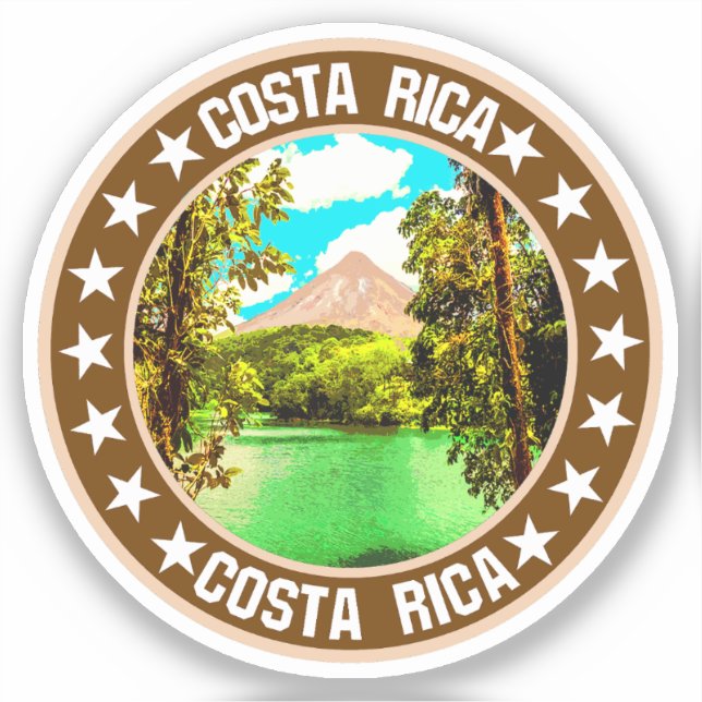 Costa Rica Aufkleber (Vorderseite)