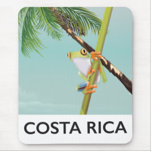 Costa Rica Baumfrosch Urlaubs Poster Mousepad
