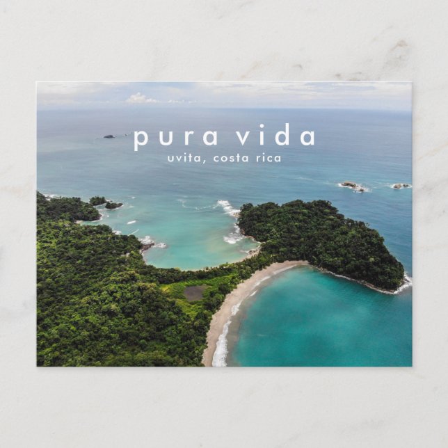 Costa Rica Beach Foto Urlaub Postkarte (Vorderseite)