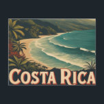 Costa Rica Beach Pura Vida Postkarte<br><div class="desc">Costa Rica Beach Pura Vida Surfen,  Sonnenuntergang Veranschaulichung</div>