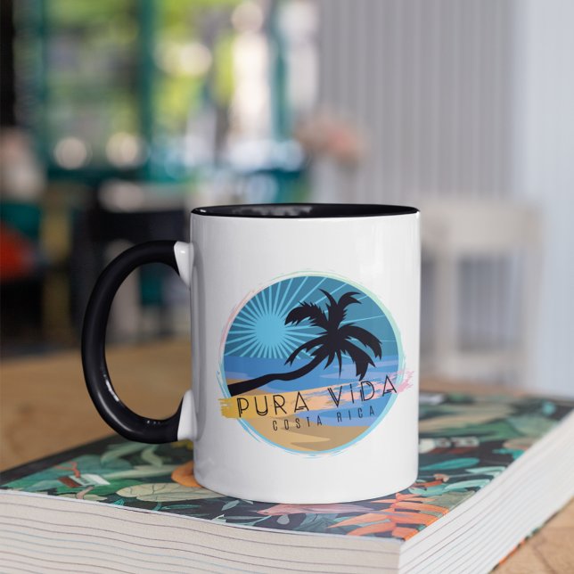 Costa Rica Beach Pura Vida Souvenir Tasse (Costa Rica Beach Pura Vida Souvenir Mug)