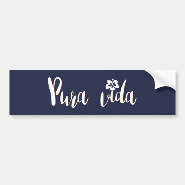 Costa Rica Blue Pura Vida Beach Bumper Autoaufkleber (Vorne)