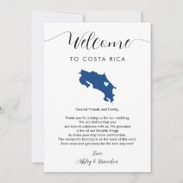 Costa Rica Carte Mariage Bienvenue Lettre Itinérai