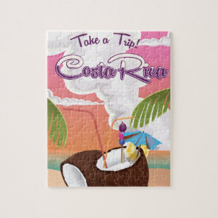 Costa Rica Cartoon-Reiseposter.