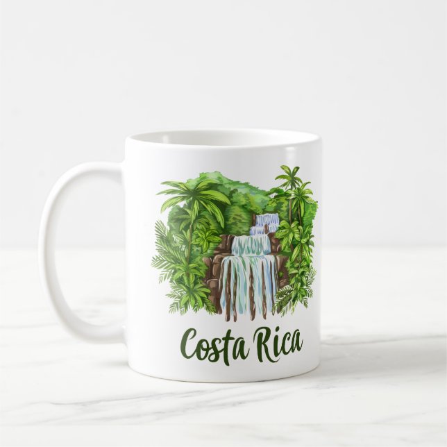 Costa Rica Cascade de café Mug (Gauche)
