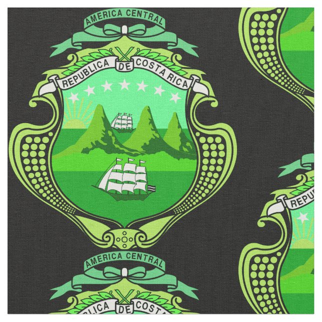Costa Rica COA Fabric Stoff (Nahaufnahme)