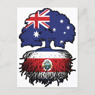 Costa Rica Costa Rica Australien Australien Tree Postkarte