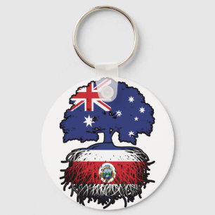 Costa Rica Costa Rican Australier Australien Baum Schlüsselanhänger