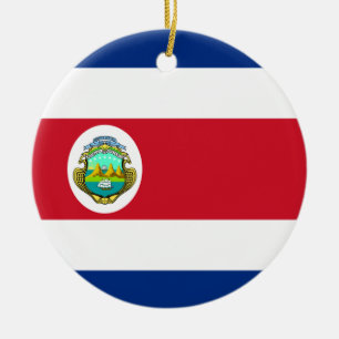 Costa Rica - Costa Rican Staatsflagge Keramik Ornament