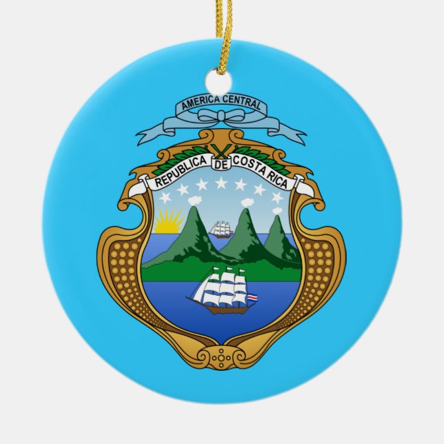 COSTA RICA Custom Christmas Ornament (Vorne)