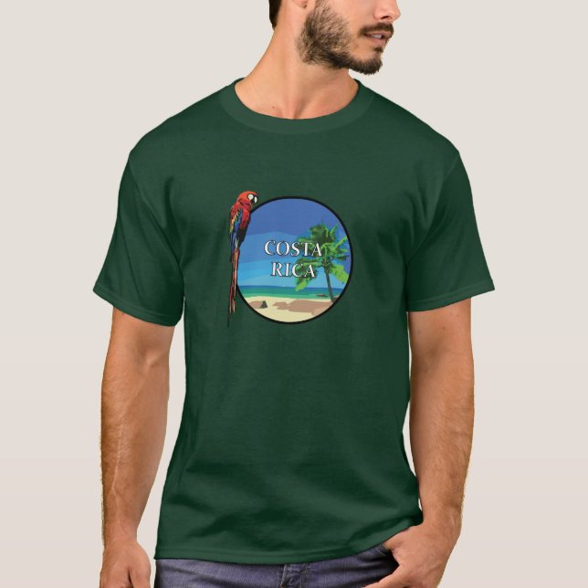 Costa Rica - Der dunkle T - Shirt der Männer (Vorderseite)