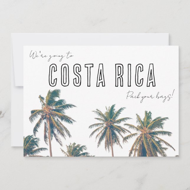 Costa Rica Destination Beach Wedding Save The Date (Vorderseite)