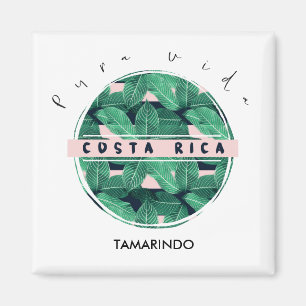 Costa Rica-Dschungel-Blatt Pura Vida Andenken Magnet