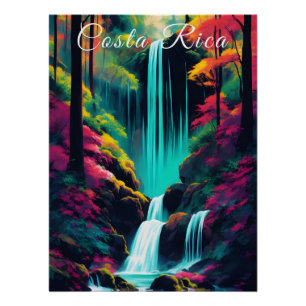 Costa Rica Dschungel Reiseplakat Poster