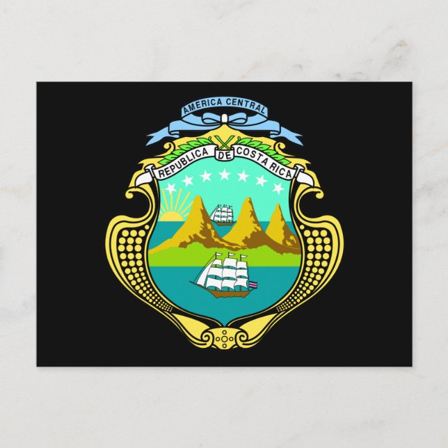 Costa rica Emblem Postkarte (Vorderseite)