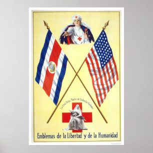 Costa Rica - Embleme der Freiheit und der Poster