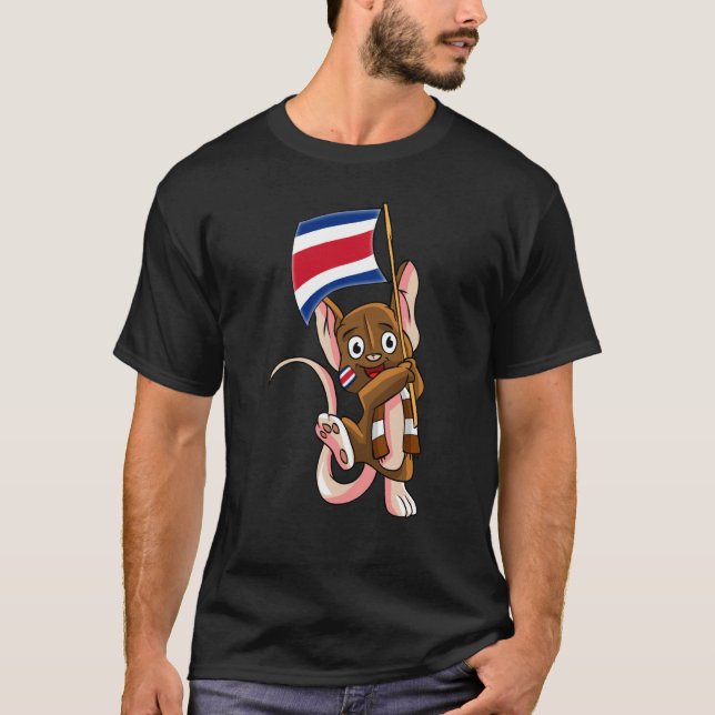 Costa Rica Fan Mouse T-Shirt (Vorderseite)