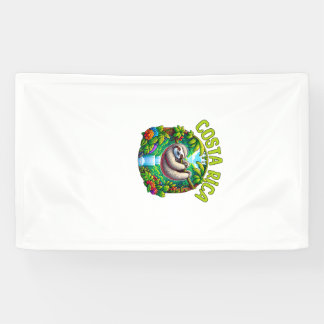 Costa Rica Faultier - Tropischer Regenwald Wasserf Banner