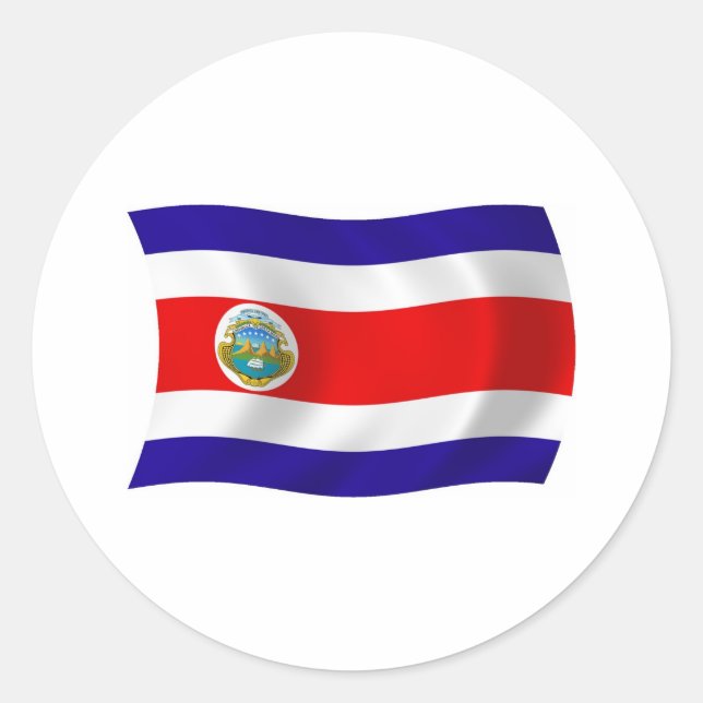 Costa Rica Flag Sticker (Vorderseite)