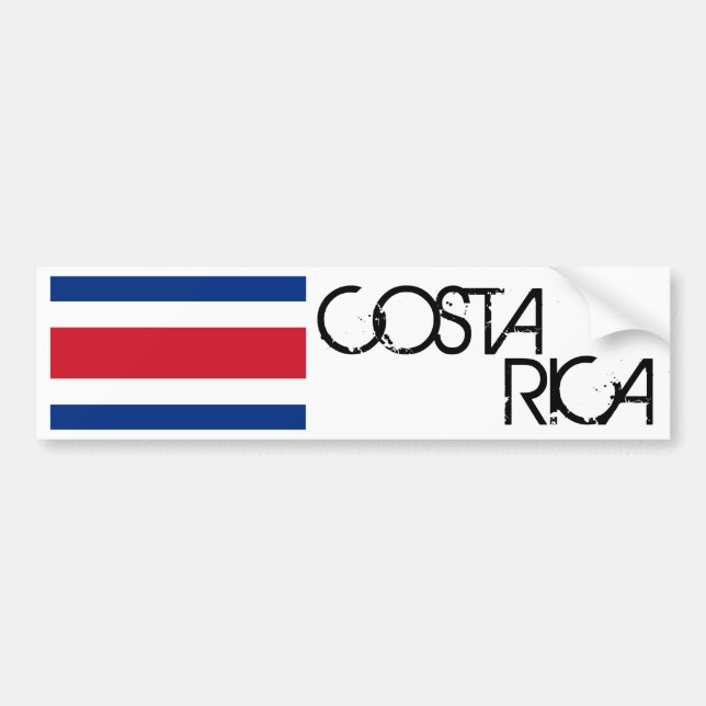 Costa Rica-Flagge Autoaufkleber (Vorne)
