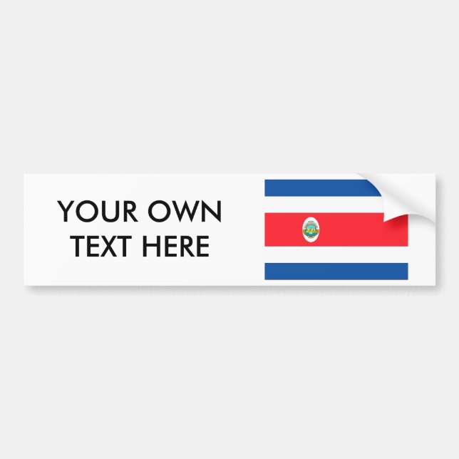 Costa Rica-Flagge Autoaufkleber (Vorne)