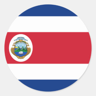 Costa-Rica-Flagge, Flagge Costa Ricas Runder Aufkleber
