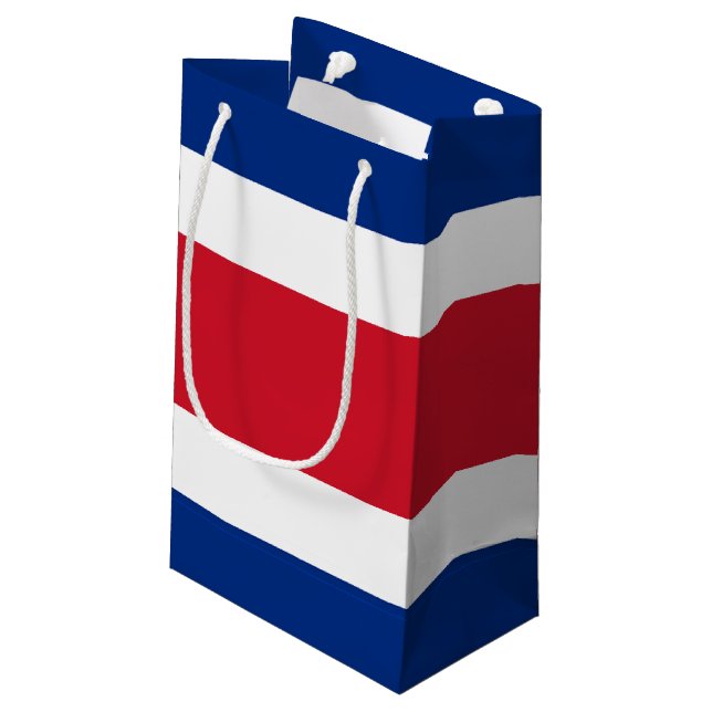 Costa Rica-Flagge Kleine Geschenktüte (Rückseite Schrägansicht)