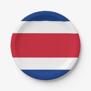 Costa Rica-Flagge Pappteller