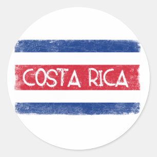 Costa Rica-Flagge Runder Aufkleber