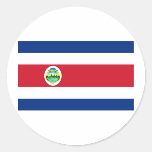 Costa Rica-Flagge Runder Aufkleber