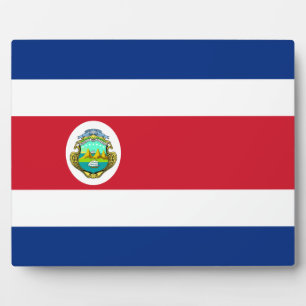 Costa Rica – Flagge von Costa Rica Fotoplatte