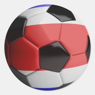 Costa Rica-Flaggen-Fußball Runder Aufkleber