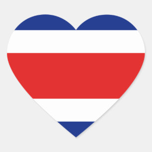 Costa Rica-Flaggen-Herz-Aufkleber Herz-Aufkleber