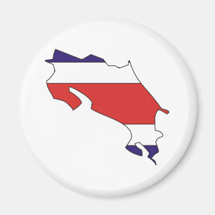 Costa Rica-Flaggen-Karte Größengleich Magnet