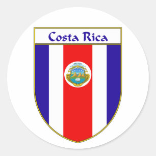 Costa Rica-Flaggen-Schild Runder Aufkleber
