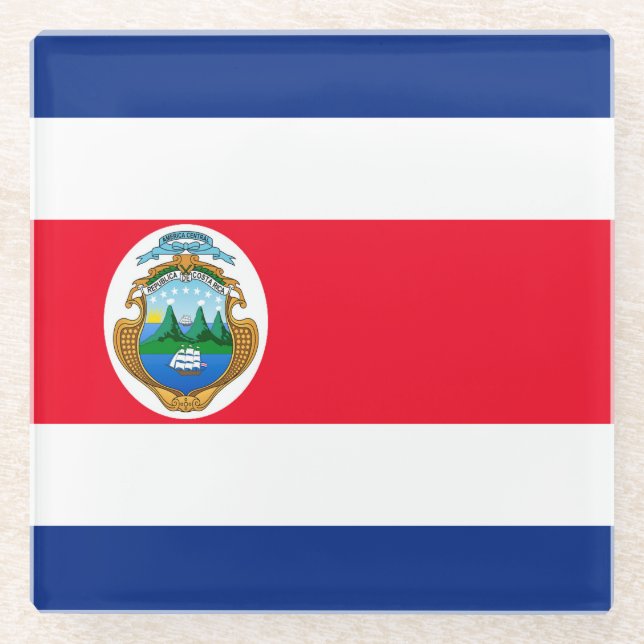 Costa Rica Glasuntersetzer (Vorderseite)