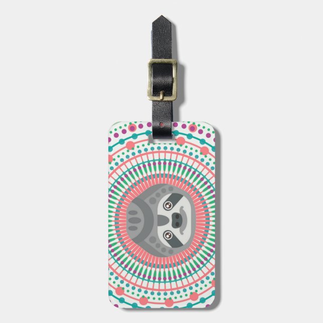 Costa Rica Green Sloan Mandala Gepäckanhänger (Vorderseite vertikal)