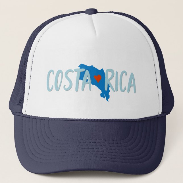 Costa Rica I Liebe Costa Rica Karte Truckerkappe (Vorderseite)