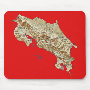 Costa Rica Karte Mousepad