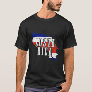 Costa Rica Karte Prix Costa Rica Flagge T-Shirt