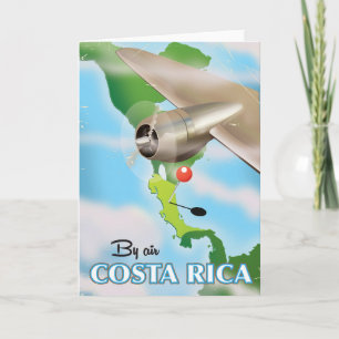 Costa Rica Karte Vintage-Reiseplakat