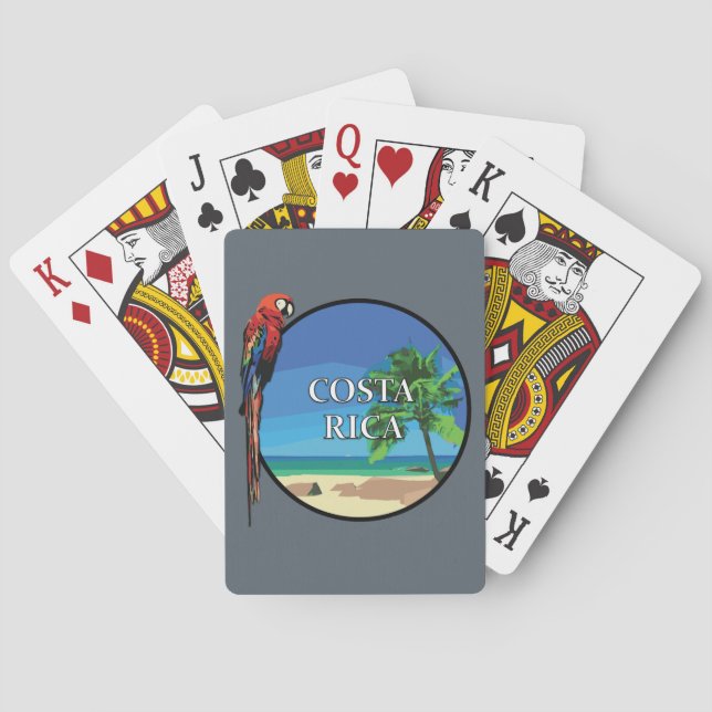 Costa Rica - Karten spielen, Standardindex-Gesicht Spielkarten (Rückseite)