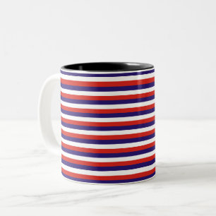 Costa Rica laos Flagge Streifen blau rot weiß Must Zweifarbige Tasse